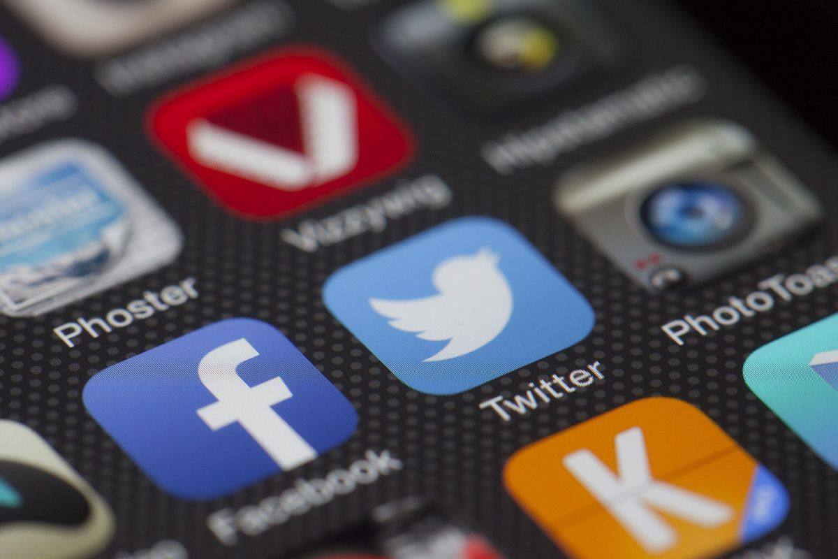 Phone screen showing social media apps